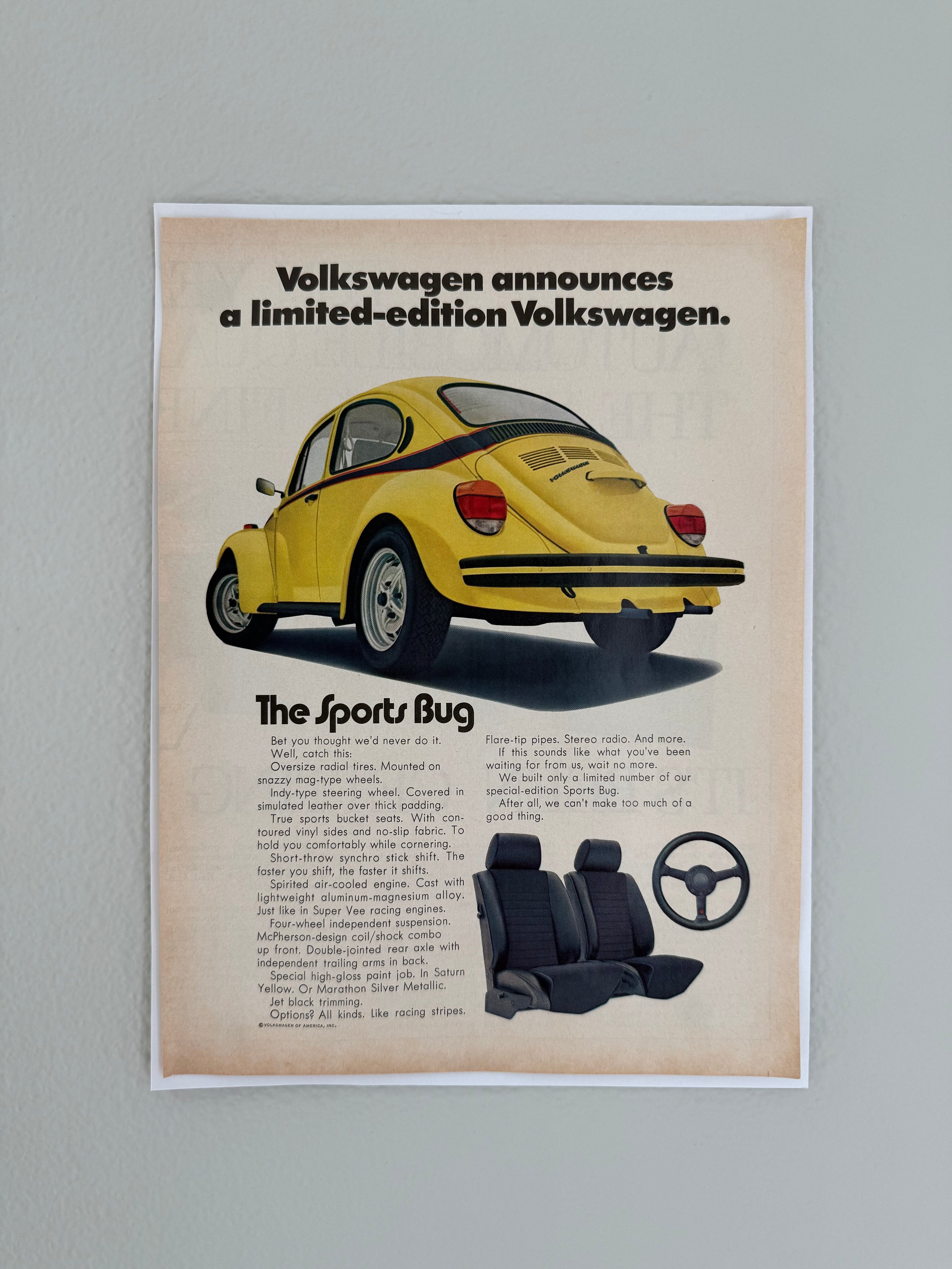 Volkswagen Sports Bug Poster
