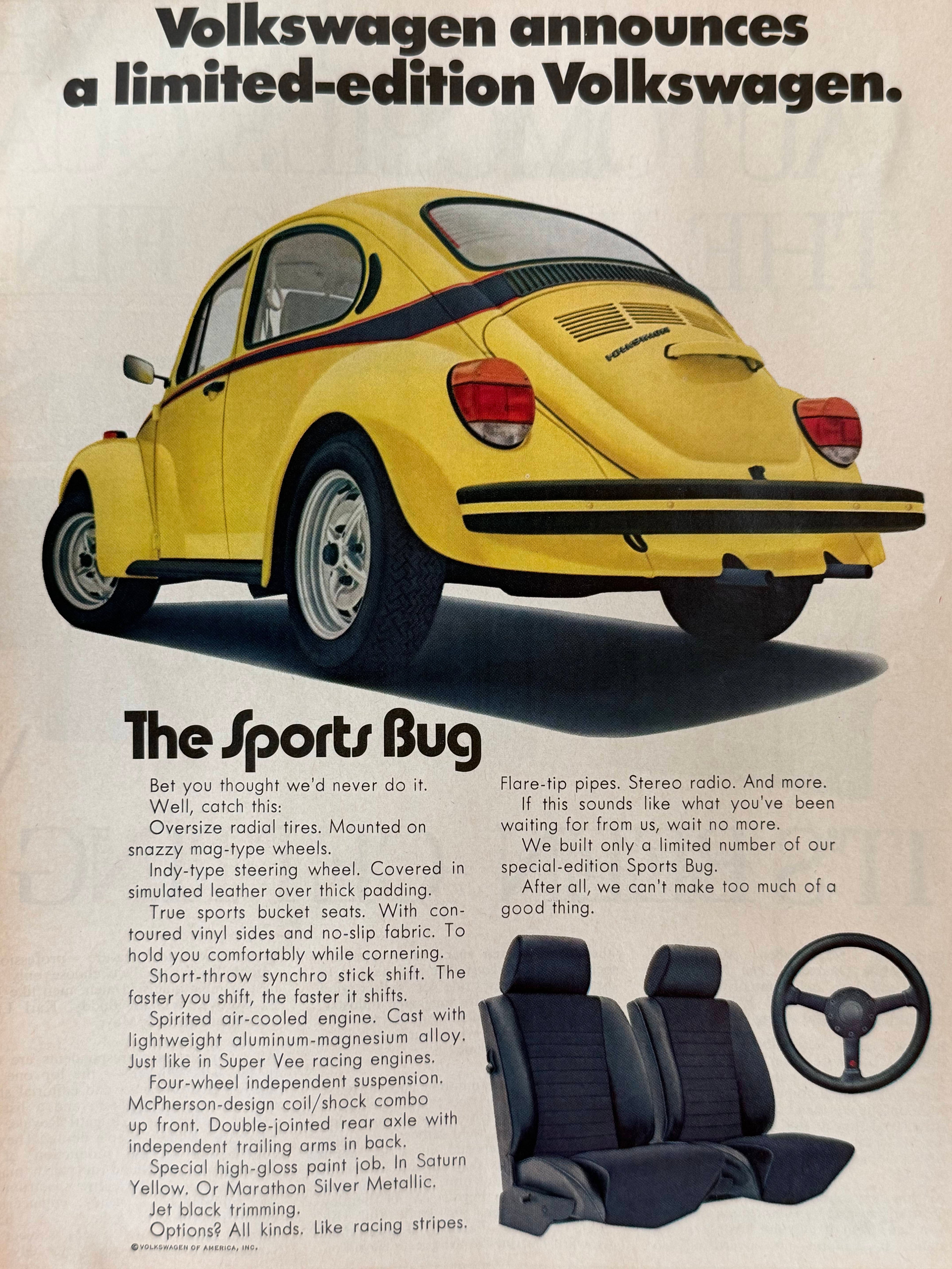 Volkswagen Sports Bug Poster