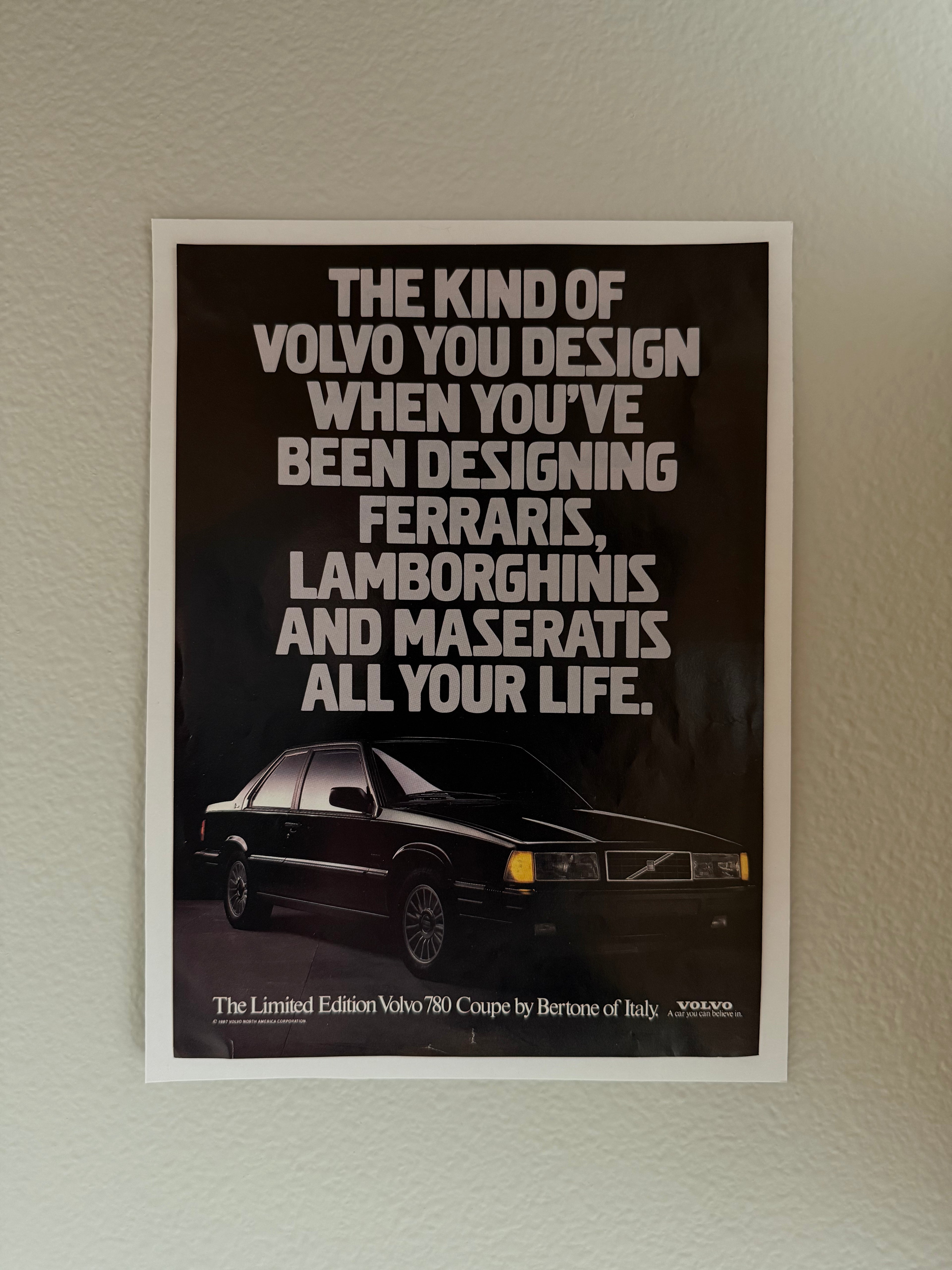 Volvo 780 Bertone Poster