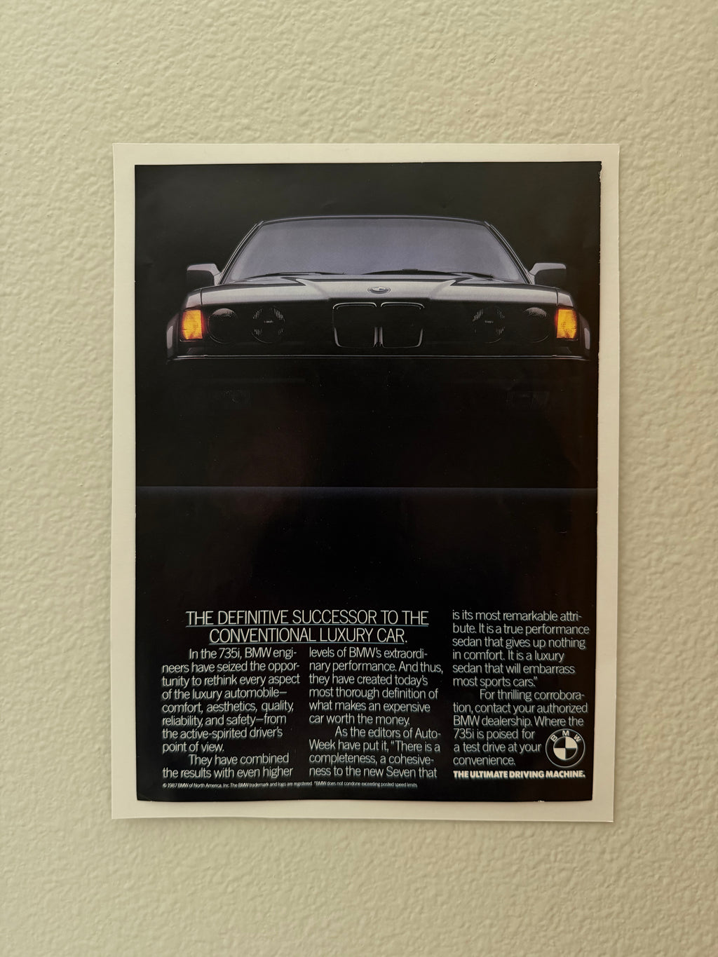 BMW 735i Poster