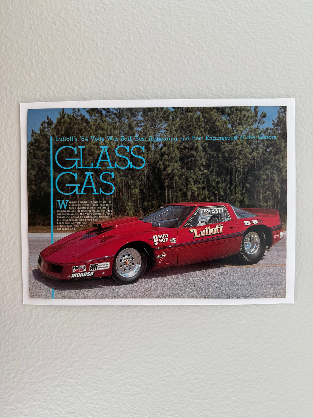 Corvette Super Gas Poster