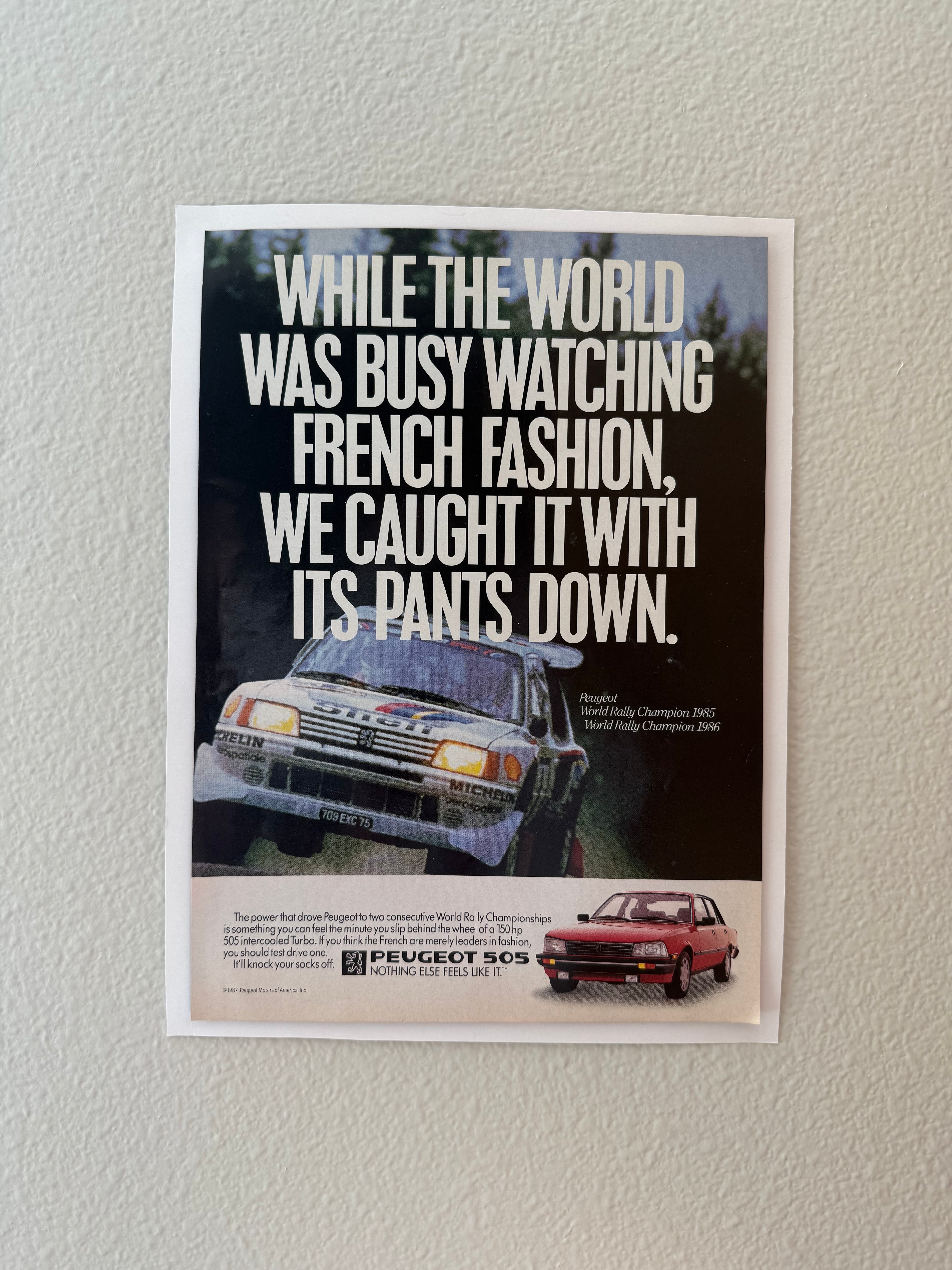 Peugeot 505 Rally Poster