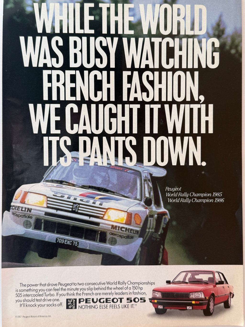 Peugeot 505 Rally Poster