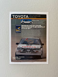 Toyota Corolla FX16 Rally Poster