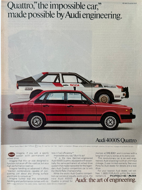 Audi Quattro Poster